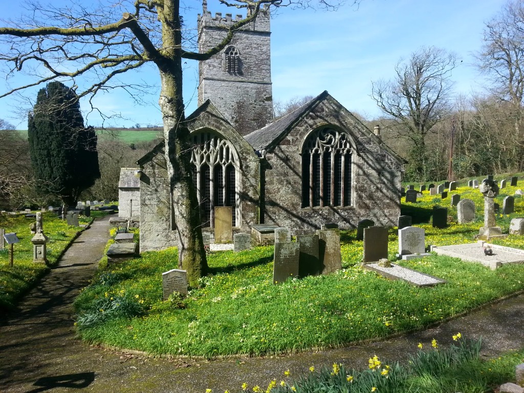 St Julitta's church and churchyard at Lanteglos by Camelford